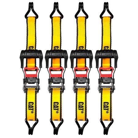 Cat 4 Piece Ratchet Tie Down Set with Soft Loops-16' x 1-1/4" (1000/3000) 980096N